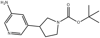 tert-butyl 3-(5-aminopyridin-3-yl)pyrrolidine-1-carboxylate Structure