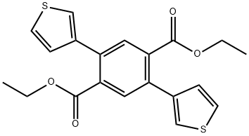 2, 5-dithien-2-ylterephthalic acid diethyl ester Structure