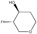 trans-3-fluoro-4-hydroxy-tetrahydropyran Structure
