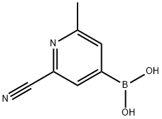 2-Methyl-6-cyanopyridine-4-boronic acid Structure