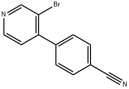 3-Bromo-4-(4-cyanophenyl)pyridine Structure