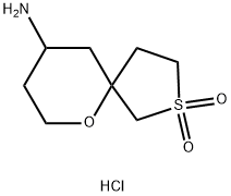 9-amino-6-oxa-2lambda6-thiaspiro[4.5]decane-2,2-dione hydrochloride Structure