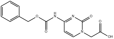 2-(4-{[(benzyloxy)carbonyl]amino}-2-oxo-1,2-dihydropyrimidin-1-yl)acetic acid 구조식 이미지