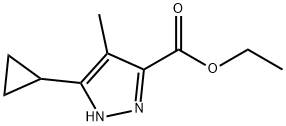 ETHYL 5-CYCLOPROPYL-4-METHYL-1H-PYRAZOLE-3-CARBOXYLATE Structure