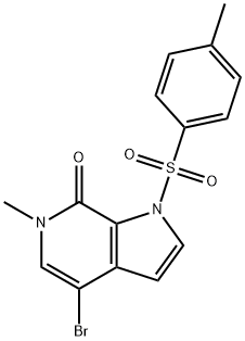 4-bromo-6-methyl-1-tosyl-1H-pyrrolo[2,3-c]pyridin-7(6H)-one 구조식 이미지
