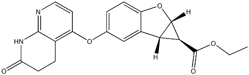 (1S,1aS,6bR)-5-((7-oxo-5,6,7,8-tetrahydro-1,8-naphthyridin-4-yl)oxy)-1a,6b-dihydro-1H-cyclopropa[b]benzofuran-1-carboxylic acid ethyl ester Structure