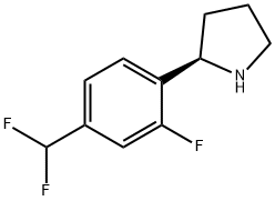 (2R)-2-[4-(DIFLUOROMETHYL)-2-FLUOROPHENYL]PYRROLIDINE Structure