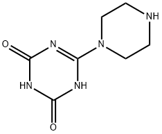 6-(1-Piperazinyl)-1,3,5-triazine-2,4(1H,3H)-dione 구조식 이미지