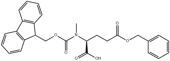 (2S)-5-(benzyloxy)-2-({[(9H-fluoren-9-yl)methoxy]carbonyl}(methyl)amino)-5-oxopentanoic acid 구조식 이미지