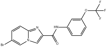 6-Bromo-N-(3-(trifluoromethoxy)phenyl)imidazo[1,2-a]pyridine-2-carboxamide Structure