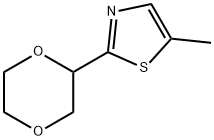 5-methyl-2-(1,4-dioxane-2-yl)thiazole 구조식 이미지