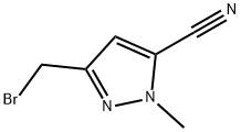 3-(bromomethyl)-1-methyl-1H-pyrazole-5-carbonitrile Structure