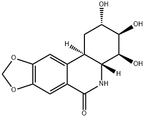 [1,3]Dioxolo[4,5-j]phenanthridin-6(2H)-one, 1,3,4,4a,5,11b-hexahydro-2,3,4-trihydroxy-, (2S,3R,4S,4aR,11bR)- Structure