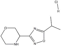 3-[5-(propan-2-yl)-1,2,4-oxadiazol-3-yl]morpholine hydrochloride Structure