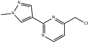 Pyrimidine, 4-(chloromethyl)-2-(1-methyl-1H-pyrazol-4-yl)- 구조식 이미지