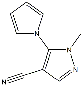 1-methyl-5-(1H-pyrrol-1-yl)-1H-pyrazole-4-carbonitrile 구조식 이미지