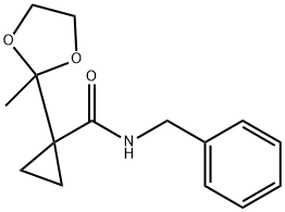 N-Benzyl-1-(2-methyl-1,3-dioxolan-2-yl)cyclopropane-1-carboxamide Structure