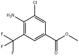 4-amino-3-chloro-5-trifluoromethyl-benzoic acid methyl ester 구조식 이미지