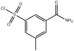 3-carbamoyl-5-methylbenzene-1-sulfonyl chloride Structure