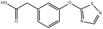 2-[3-(1,2,4-thiadiazol-5-yloxy)phenyl]acetic acid 구조식 이미지