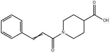 1-(3-phenylprop-2-enoyl)piperidine-4-carboxylic acid 구조식 이미지