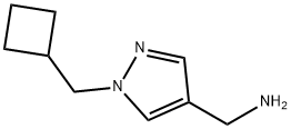 [1-(cyclobutylmethyl)-1H-pyrazol-4-yl]methanamine Structure