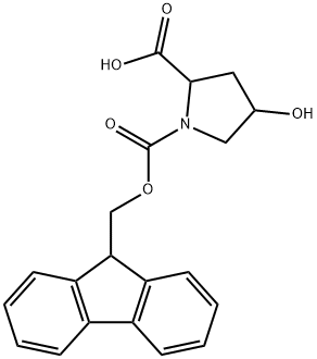 1-(((9H-fluoren-9-yl)methoxy)carbonyl)-4-hydroxypyrrolidine-2-carboxylic acid Structure