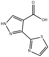 3-(1,3-thiazol-2-yl)-1H-pyrazole-4-carboxylic acid Structure