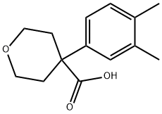 4-(3,4-dimethylphenyl)oxane-4-carboxylic acid 구조식 이미지
