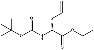 (2R)-2-tert-Butoxycarbonylamino-pent-4-enoic acid ethyl ester 구조식 이미지