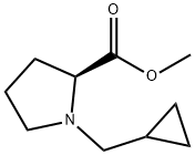 METHYL 1-(CYCLOPROPYLMETHYL)PYRROLIDINE-2-CARBOXYLATE 구조식 이미지