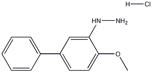 {4-methoxy-[1,1'-biphenyl]-3-yl}hydrazine hydrochloride Structure