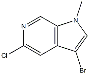 3-bromo-5-chloro-1-methyl-1H-pyrrolo[2,3-c]pyridine 구조식 이미지