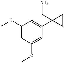 1-(3,5-Dimethoxyphenyl)cyclopropanemethanamine 구조식 이미지