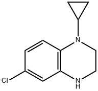 6-chloro-1-cyclopropyl-1,2,3,4-tetrahydroquinoxaline 구조식 이미지