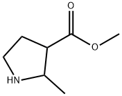 3-Pyrrolidinecarboxylic acid, 2-methyl-, methyl ester 구조식 이미지
