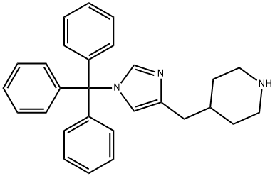4-[(1-tritylimidazol-4-yl)methyl]piperidine Structure