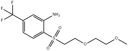 Benzenamine, 2-[[2-(2-methoxyethoxy)ethyl]sulfonyl]-5-(trifluoromethyl)- 구조식 이미지