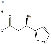 METHYL (3R)-3-AMINO-3-(FURAN-3-YL)PROPANOATE HYDROCHLORIDE Structure