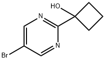 1-(5-bromopyrimidin-2-yl)cyclobutan-1-ol 구조식 이미지