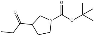 3-PROPIONYL-PYRROLIDINE-1-CARBOXYLIC ACID TERT-BUTYL ESTER 구조식 이미지