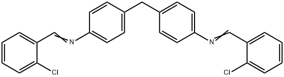 (2-chlorobenzylidene)(4-{4-[(2-chlorobenzylidene)amino]benzyl}phenyl)amine Structure