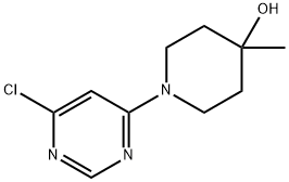 1-(6-chloropyrimidin-4-yl)-4-methylpiperidin-4-ol Structure