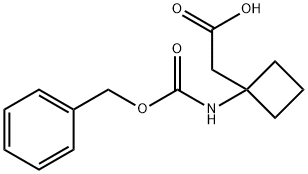 Cyclobutaneacetic acid, 1-[[(phenylmethoxy)carbonyl]amino]- 구조식 이미지