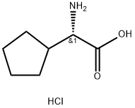 (S)-2-amino-2-cyclopentylacetic acid hydrochloride Structure