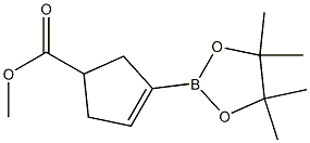 methyl 3-(4,4,5,5-tetramethyl-1,3,2-dioxaborolan-2-yl)cyclopent-3-ene-1-carboxylate Structure