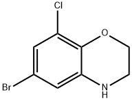 6-bromo-8-chloro-3,4-dihydro-2H-1,4-benzoxazine Structure