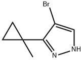 4-bromo-3-(1-methylcyclopropyl)-1H-pyrazole 구조식 이미지