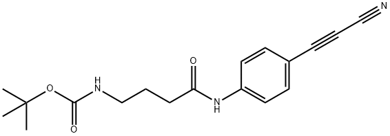 tert-butyl 3-(4-(2-cyanoethynyl)phenylcarbamoyl)propylcarbamate Structure