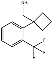 1-[2-(Trifluoromethyl)phenyl]cyclobutanemethanamine 구조식 이미지
